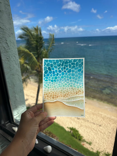Abstract Shoreline Print