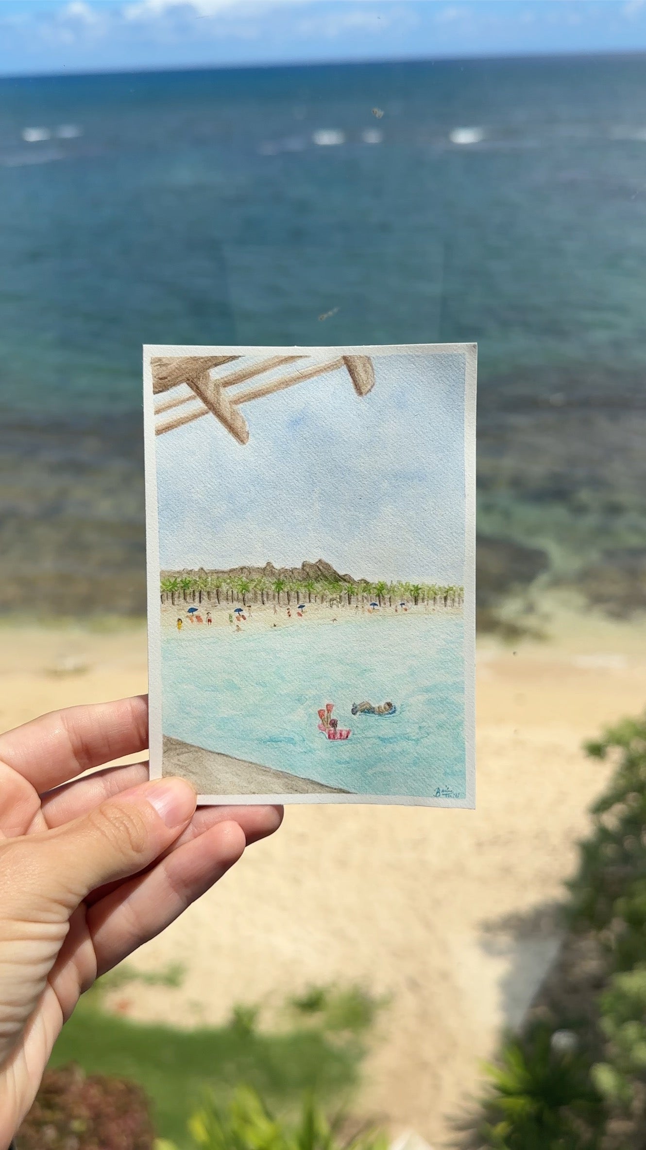 Floating in Waikiki Print